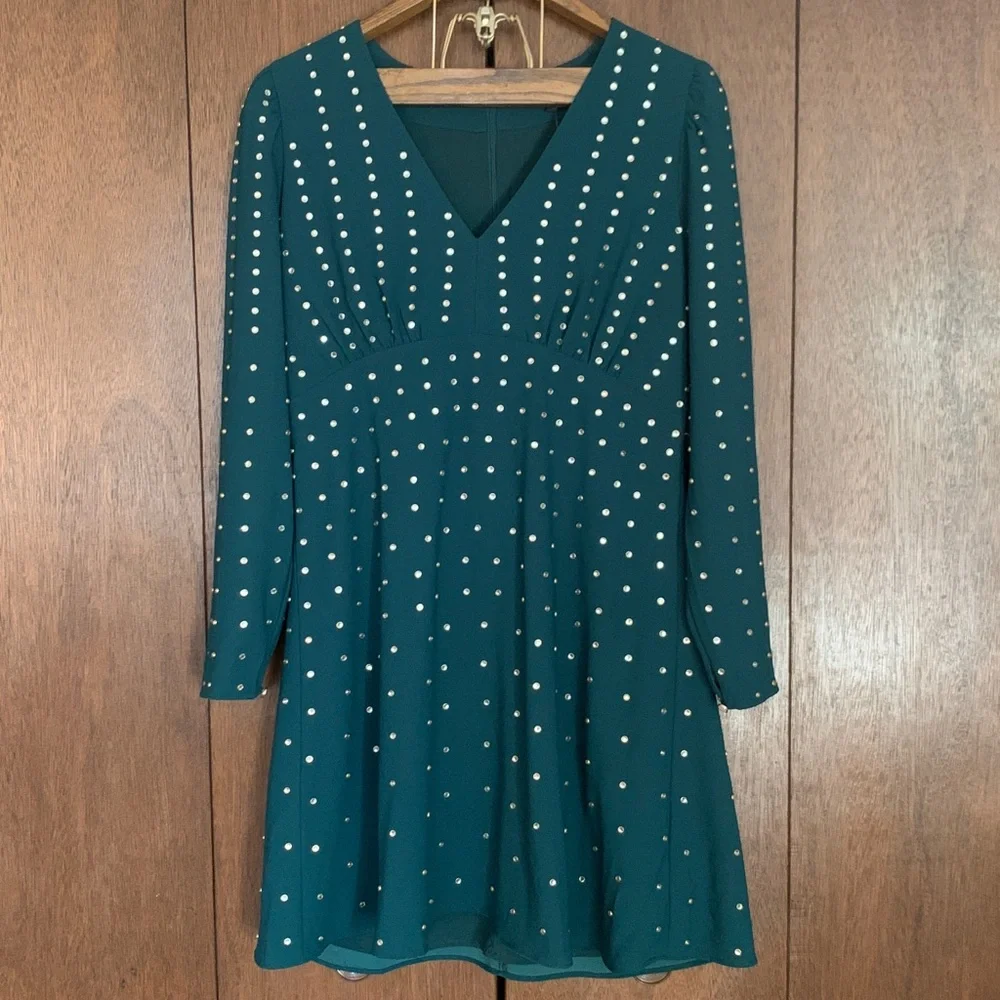 Boston Proper Rhinestone Dress - Picture 2 of 13